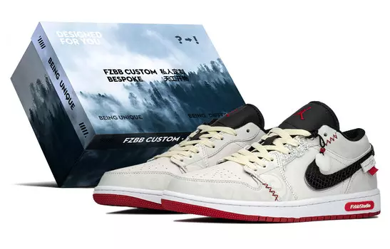 Баскетбольные кроссовки Air 1 Vintage Men Low-Top Серый/Бежевый/Красный Jordan