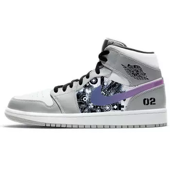 Баскетбольные кроссовки Air 1 Vintage Men Mid-Top Grey/White Jordan