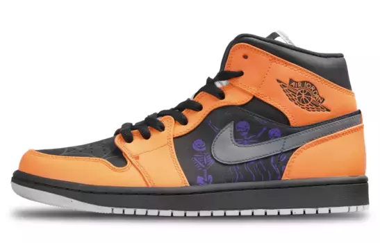 Баскетбольные кроссовки Air 1 Vintage Men Mid-Top Orange/Black/Purple Jordan