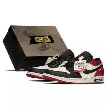 Баскетбольные кроссовки Air 1 Vintage Men Low-Top Black/Red Jordan
