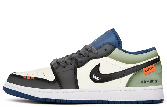 Баскетбольные кроссовки Air 1 Vintage Men Low-Top Black/Green Jordan