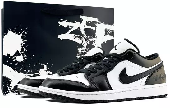 Баскетбольные кроссовки Air 1 Vintage Men Low-Top Black/Brown/White Jordan