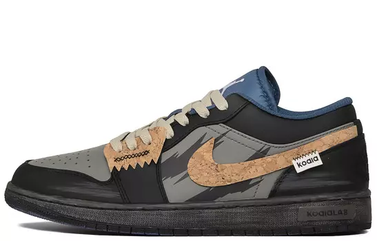 Баскетбольные кроссовки Air 1 Vintage Men Low-Top Black/Grey/Brown Jordan