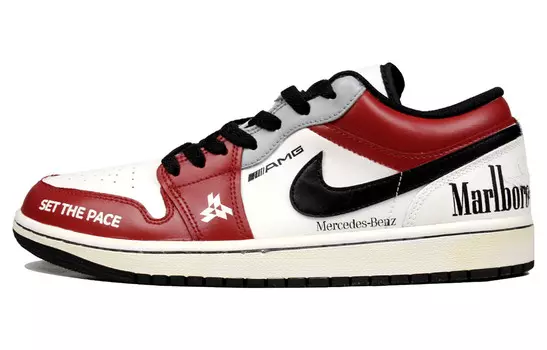 Баскетбольные кроссовки Air 1 Vintage Men Low-Top бежевый/красный/черный Jordan