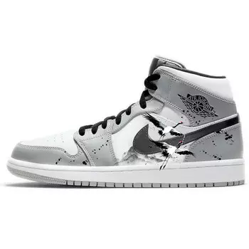 Баскетбольные кроссовки Air 1 Vintage Men Mid-Top Grey/White Jordan