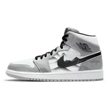 Баскетбольные кроссовки Air 1 Vintage Men Mid-Top Grey/White Jordan