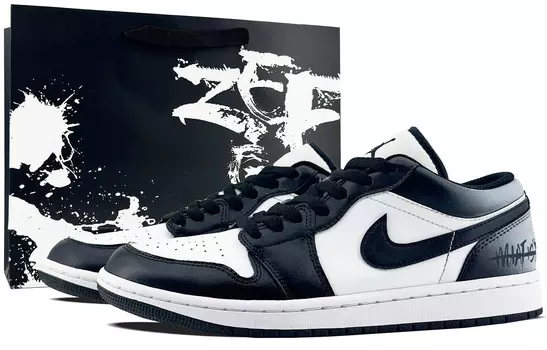 Баскетбольные кроссовки Air 1 Vintage Men Low-Touch Black Grey White Jordan