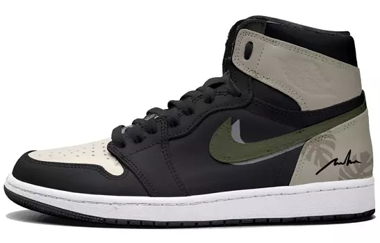 Баскетбольные кроссовки Air 1 Vintage Men High-Top Black/Green Jordan