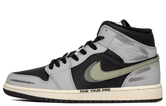 Баскетбольные кроссовки Air 1 Vintage Men Mid-Top Black/Grey Jordan