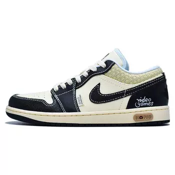 Баскетбольные кроссовки Air 1 Vintage Men Low-Top бежевый/черный Jordan