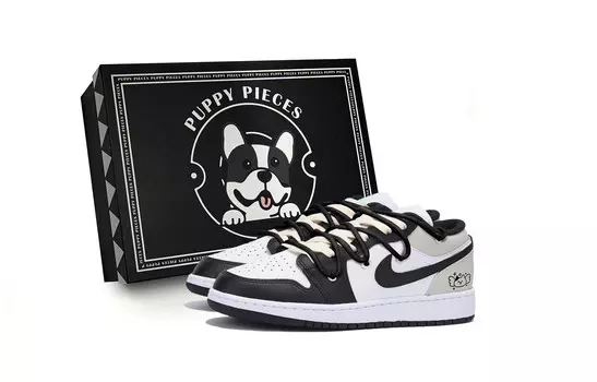 Баскетбольные кроссовки Air 1 Vintage Men Low-Touch Black Grey Jordan