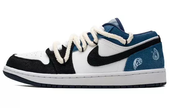 Баскетбольные кроссовки Air 1 Vintage Men Low-Top Black/Blue Jordan