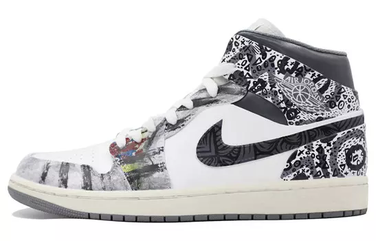 Баскетбольные кроссовки Air 1 Vintage Men Mid-Top Black/White Jordan