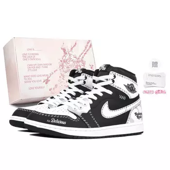 Баскетбольные кроссовки Air 1 Vintage Men High-Top Black/White Jordan