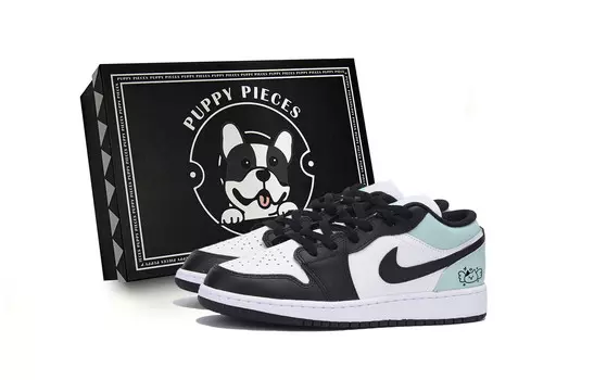 Баскетбольные кроссовки Air 1 Vintage Men Low-Top Black Tiffany Jordan