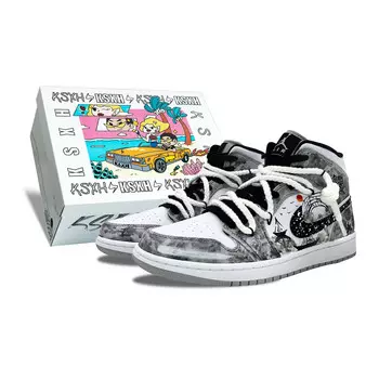 Баскетбольные кроссовки Air 1 Vintage Men Mid-Top Black Jordan