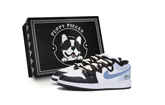 Баскетбольные кроссовки Air 1 Vintage Men Low-Top Black Blue Jordan