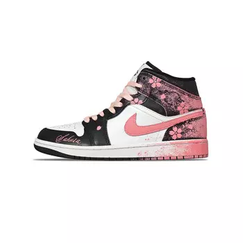 Баскетбольные кроссовки Air 1 Vintage Men High-top Black/Pink Jordan