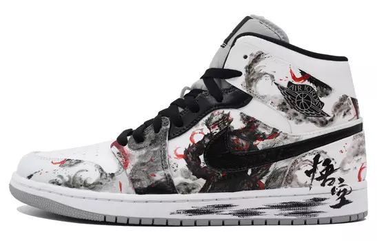 Баскетбольные кроссовки Air 1 Vintage Men Mid-Top Black/White Jordan