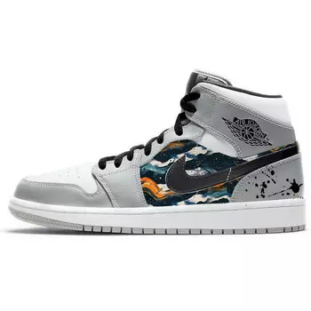 Баскетбольные кроссовки Air 1 Vintage Men Mid-Top Grey/White Jordan