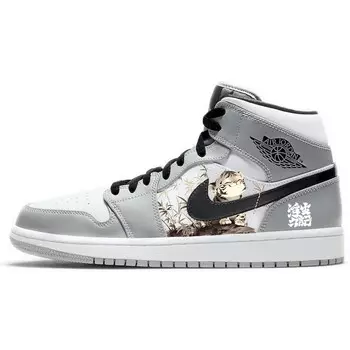 Баскетбольные кроссовки Air 1 Vintage Men Mid-Top Grey/White Jordan