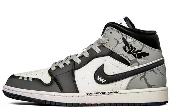 Баскетбольные кроссовки Air 1 Vintage Men Mid-Top Black/Grey Jordan