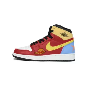 Баскетбольные кроссовки Air 1 Vintage Men High-Top Red/Yellow/Blue Jordan