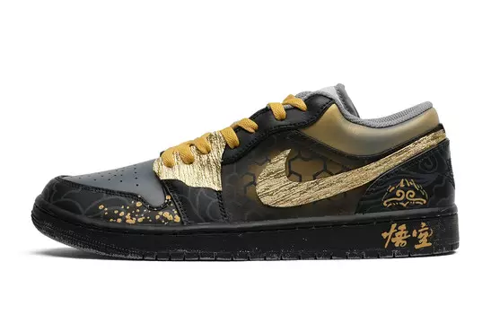 Баскетбольные кроссовки Air 1 Vintage Men Low-Top Black/Gold Jordan