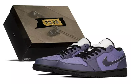 Баскетбольные кроссовки Air 1 Vintage Men Low-Top Black/Purple Jordan