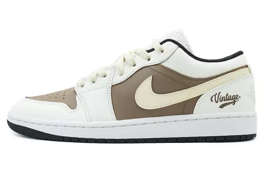 Баскетбольные кроссовки Air 1 Vintage Men Low-top White/Brown Jordan