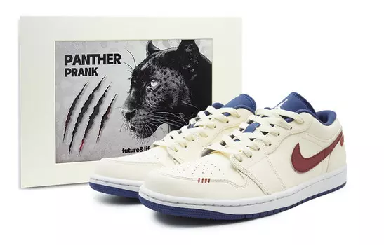 Баскетбольные кроссовки Air 1 Vintage Men Low-top бежевый/красный Jordan