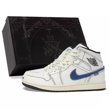 Баскетбольные кроссовки Air 1 Vintage Men Mid-Top Blue/White Jordan