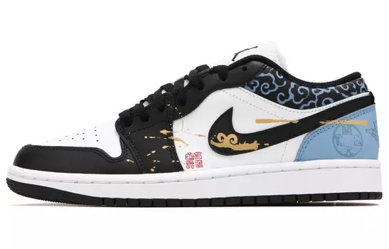 Баскетбольные кроссовки Air 1 Vintage Men Low-top Black/white/blue Jordan