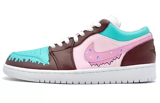 Баскетбольные кроссовки Air 1 Vintage Unisex Low-top Green/pink/коричневый Jordan