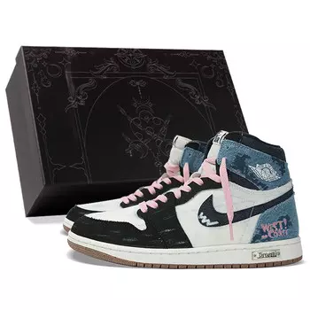 Баскетбольные кроссовки Air 1 Vintage Unisex High-Top Black/Blue Jordan