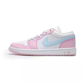 Баскетбольные кроссовки Air 1 Vintage Unisex Low-Top White/Pink/Blue Jordan