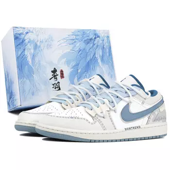 Баскетбольные кроссовки Air 1 Vintage Unisex Low-Top White/Blue/Grey Jordan