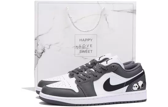 Баскетбольные кроссовки Air 1 Vintage Unisex Low-Top Black Grey Jordan