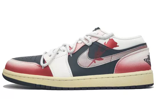 Баскетбольные кроссовки Air 1 Vintage Unisex Low-Touch Silver Jordan, цвет Rose Red