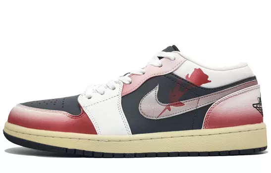 Баскетбольные кроссовки Air 1 Vintage Unisex Low-Touch Silver Jordan, цвет Rose Red