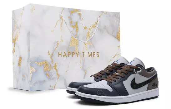 Баскетбольные кроссовки Air 1 Vintage Unisex Low-Top Black/Brown Jordan