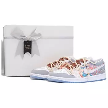 Баскетбольные кроссовки Air 1 Vintage Unisex Low-top White/light-Grey Jordan