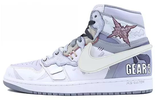 Баскетбольные кроссовки Air 1 Vintage, унисекс, высокие, фиолетовый/белый Jordan