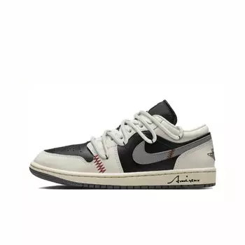 Баскетбольные кроссовки Air 1 Vintage Unisex Low-top Off-white/black/grey Jordan