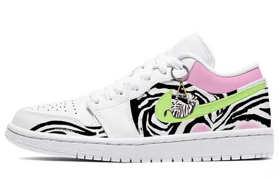 Баскетбольные кроссовки Air 1 Vintage Unisex Low-top Black/White/Pink Jordan