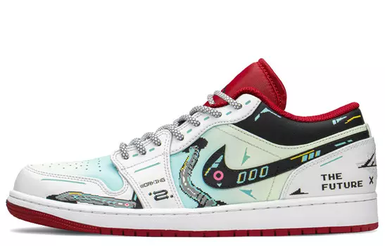 Баскетбольные кроссовки Air 1 Vintage Unisex Low-top Green/Blue Jordan