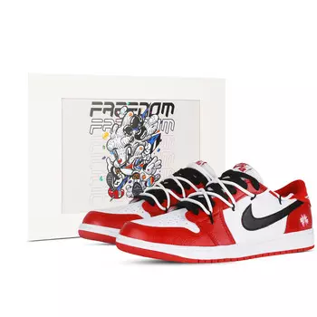 Баскетбольные кроссовки Air 1 Vintage Unisex Low-top Black/Dark Obsidian/Total Orange Jordan
