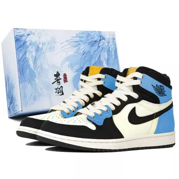 Баскетбольные кроссовки Air 1 Vintage Unisex High-Top Black/Blue Jordan