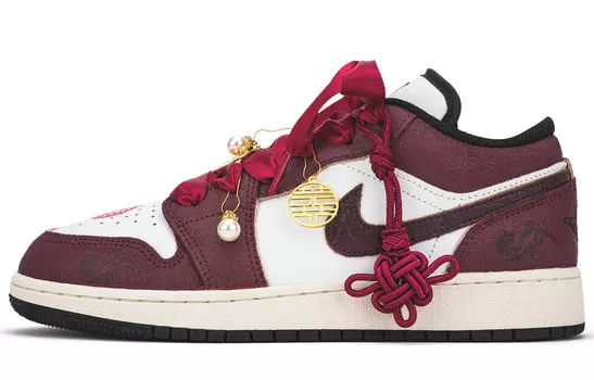 Баскетбольные кроссовки Air 1 Vintage Unisex Low-top Jordan, цвет Burgundy