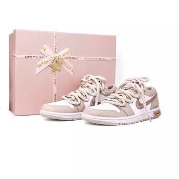 Баскетбольные кроссовки Air 1 Vintage Unisex Low-Top Pink/White/Yellow Jordan